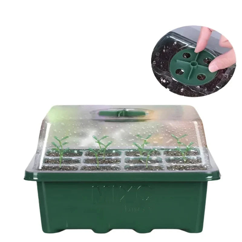 MIXC Seedling Tray Seed Starter Kit Mini Propagator w/Humidity Vented Domes & Base