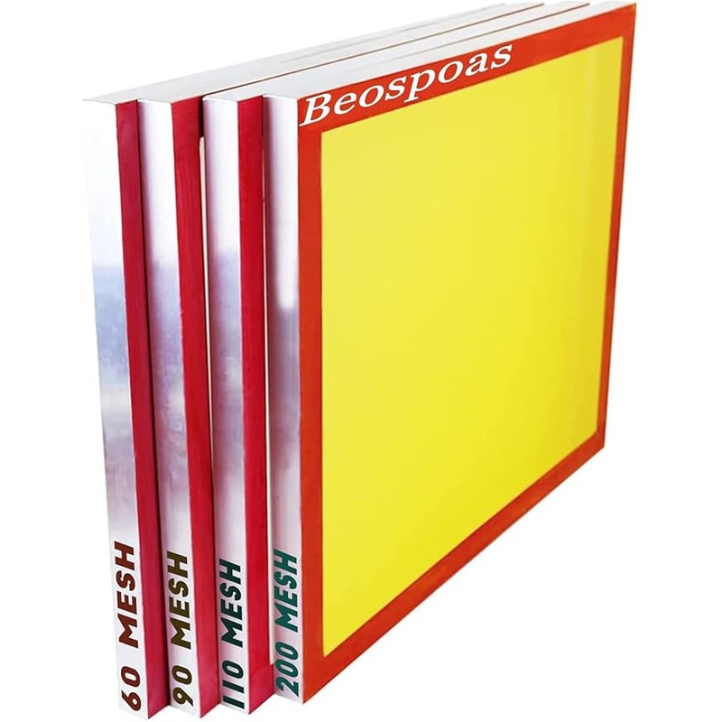 PRE-OWNED goldsift Dry Sift Screen Set (20 x 24) Aluminum Frame, 4 Mesh Sizes-60, 90, 110, 200 (Micron Equiv. 250, 165, 149, 75), 3 White 1 Yellow 4 Sq Ft