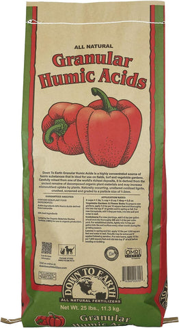 Down To Earth Organic Granular Humic Acids Fertilizer Mix, 25 lb