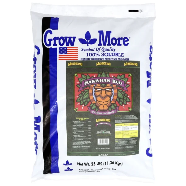Grow More Mendocino Hawaiian bud (5-50-17) 25lbs
