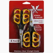 Piranha Pruners Stainless Steel Straight Blade 64MM Blade Yellow and Black Handle (4 pack)