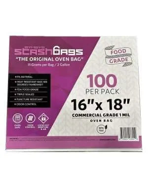 SYMBYS StashBags – 16″ x 18″ Commercial Grade PA Oven Bags 100ct