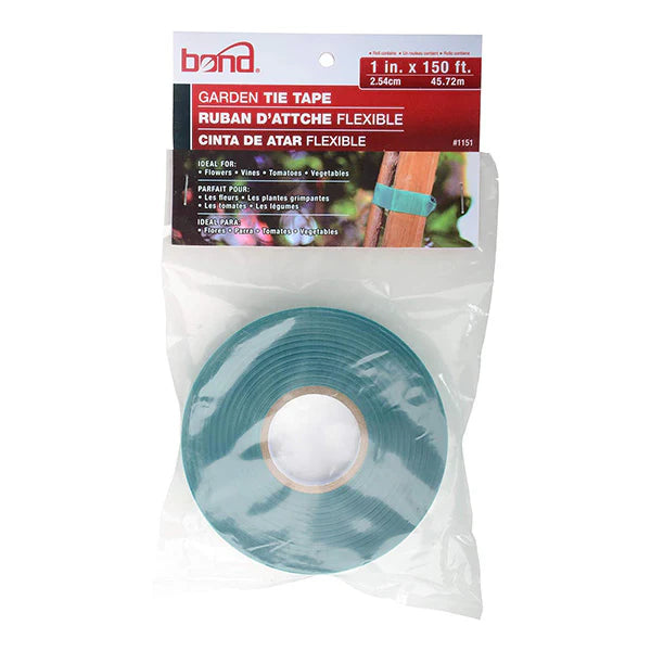 Bond 1" Vinyl Garden Tie Stretch Tape Roll, Green (150 ft.)