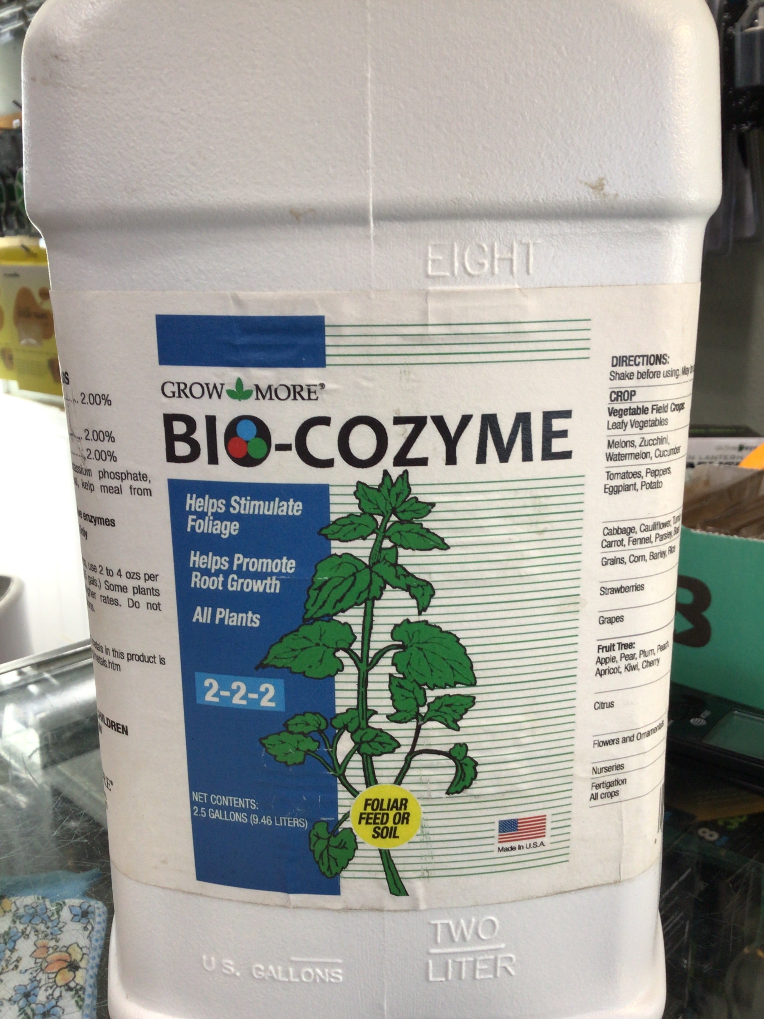 Grow More Bio-Cozyme (2-2-2) 2.5gal.