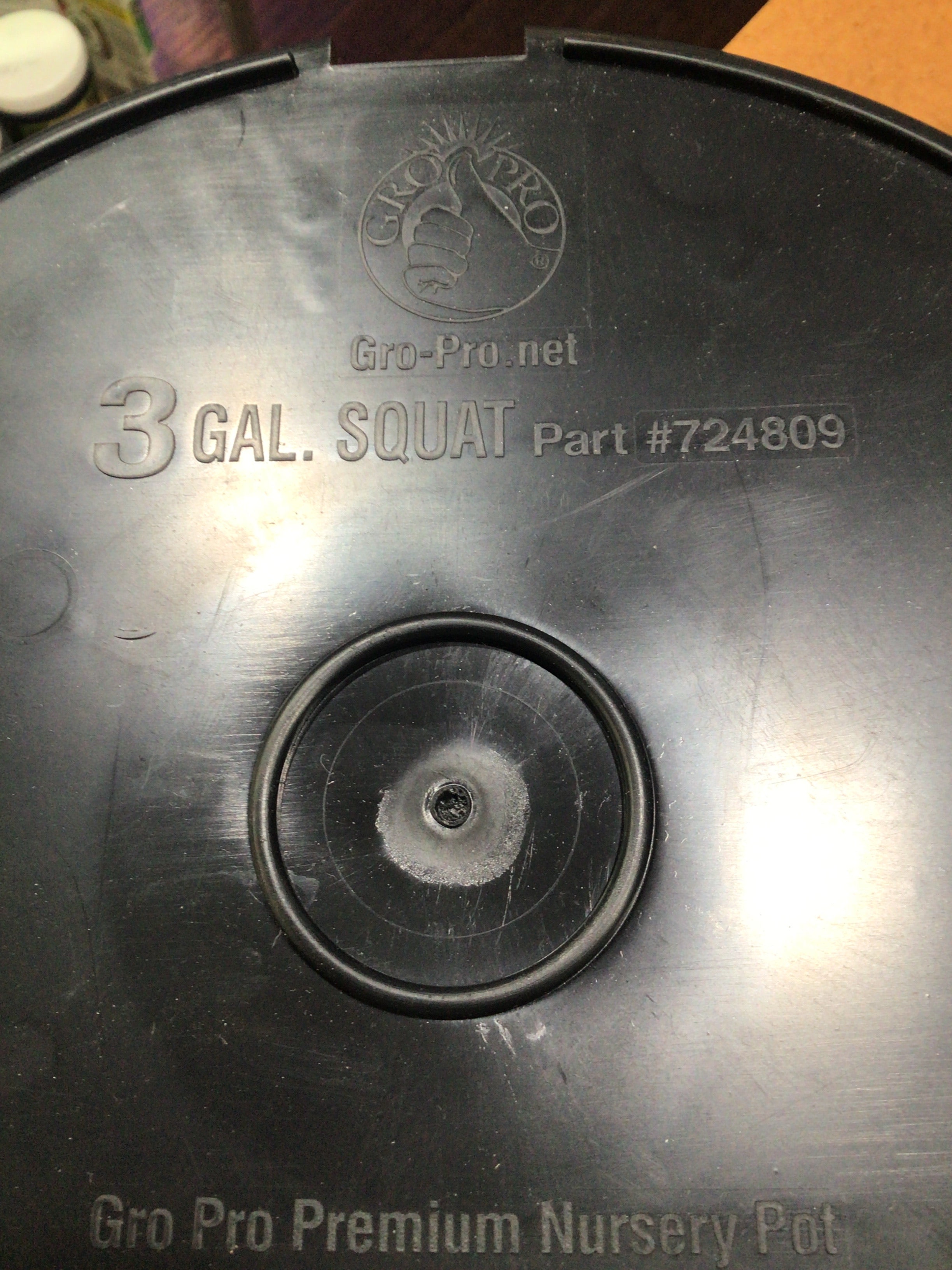 Gro pro 3 gal squat plastic pot (#724809)