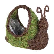 Easter Moss Snail Planter, 11 inch