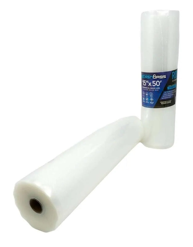SYMBYS StashBags – 15″ x 50′ Vacuum Seal Roll (Clear)