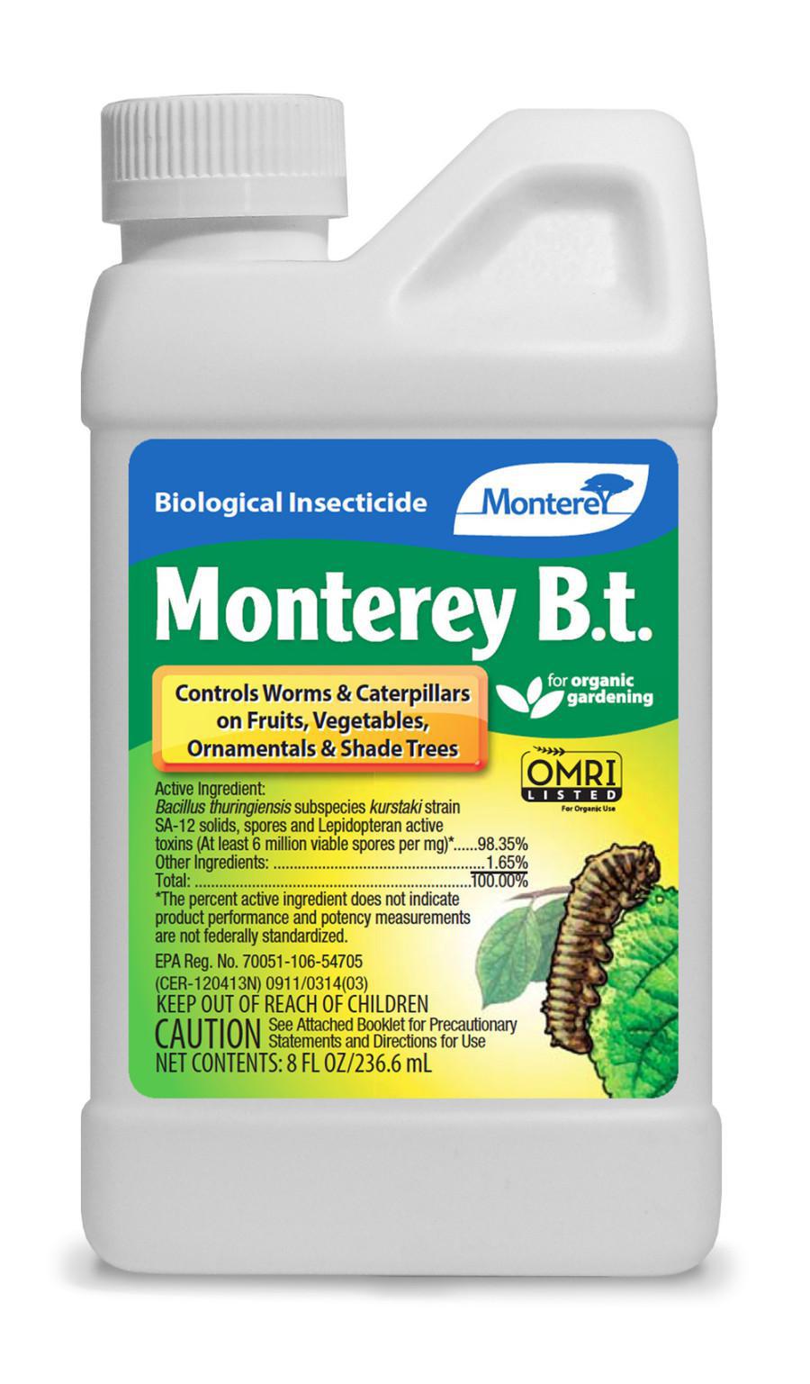 Monterey B.T. Biological Insecticide Concentrate Organic 8oz