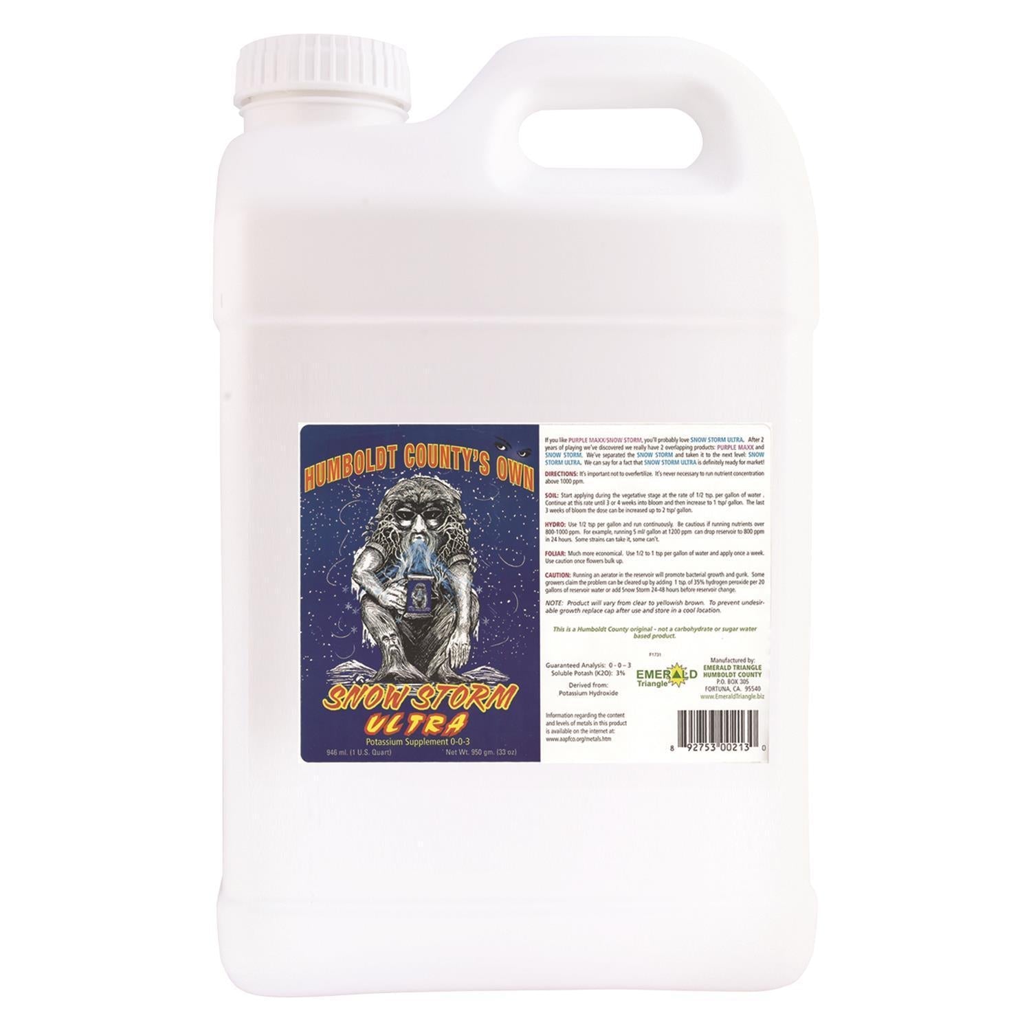 Emerald Triangle Snow Storm Ultra 2.5 Gallon