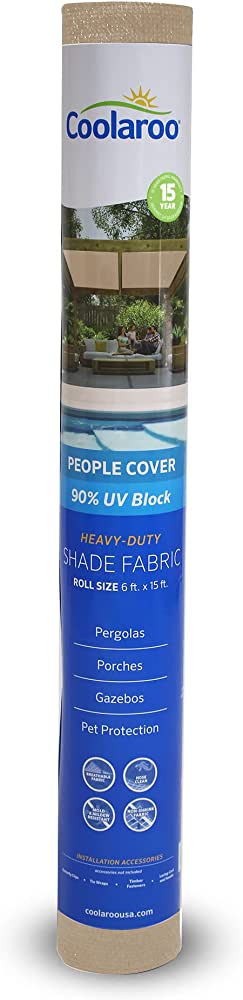 Coolaroo Shade Fabric, Heavy-Duty, Wheat, 6ft x 15ft