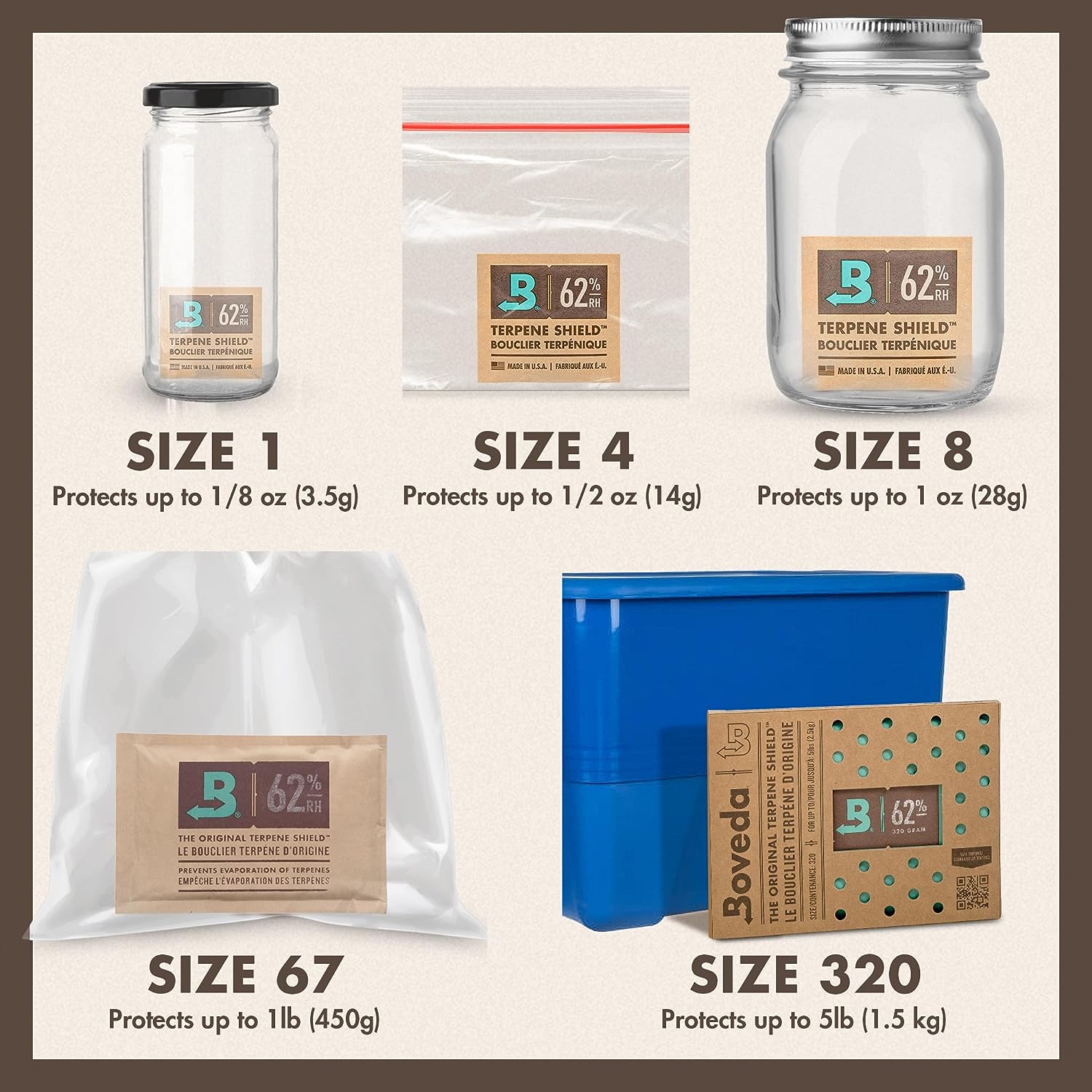 Boveda® 62% 2-way Humidity Control Pack, 67g