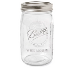 Ball® Wide Mouth Glass Canning Jars - 32 oz